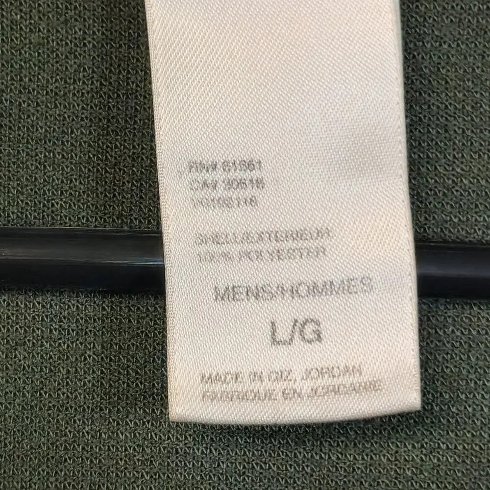 The North Face Mens 1/4 Zip Up Pull Over Green Size Large  Polyester